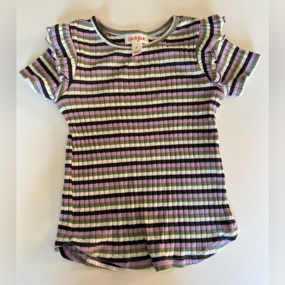 Girls 4T Striped Top - Picture 1 of 3